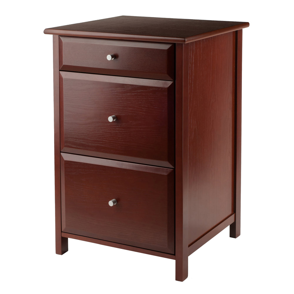 Winsome Wood Delta Home Office File Cabinet In Walnut - Stylish Storage Solution With Ample Drawer Space! Walnut Composite Wood 94321-winsome-wood