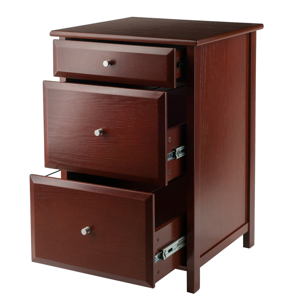 Winsome Wood Delta Home Office File Cabinet In Walnut - Stylish Storage Solution With Ample Drawer Space! Walnut Composite Wood 94321-winsome-wood