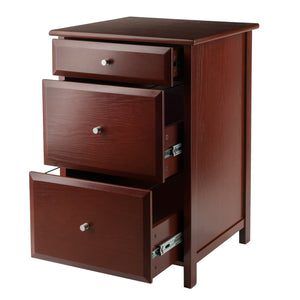 Winsome Wood Delta Home Office File Cabinet In Walnut - Stylish Storage Solution With Ample Drawer Space! Walnut Composite Wood 94321-winsome-wood