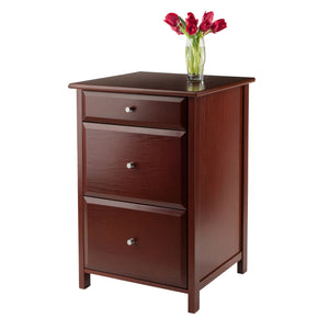 Winsome Wood Delta Home Office File Cabinet In Walnut - Stylish Storage Solution With Ample Drawer Space! Walnut Composite Wood 94321-winsome-wood