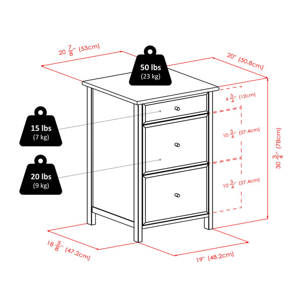 Winsome Wood Delta Home Office File Cabinet In Walnut - Stylish Storage Solution With Ample Drawer Space! Walnut Composite Wood 94321-winsome-wood