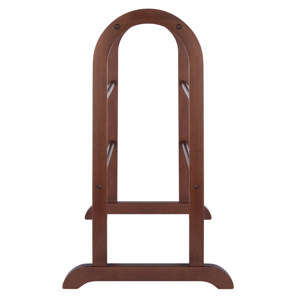 Winsome Wood Eleanor Quilt Rack - Elegant Walnut Blanket Holder With 6 Rungs, Perfect For Farmhouse Décor Walnut Solid Wood 94326-winsome-wood