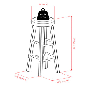 Winsome Wood Harrington 3-piece Drop Leaf Bar Table Set With Cushioned Faux Leather Stools In Walnut Finish Walnut Solid Wood 94336-winsome-wood