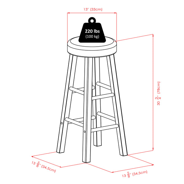 Winsome Wood Harrington 3-piece Drop Leaf Bar Table Set With Cushioned Faux Leather Stools In Walnut Finish Walnut Solid Wood 94336-winsome-wood