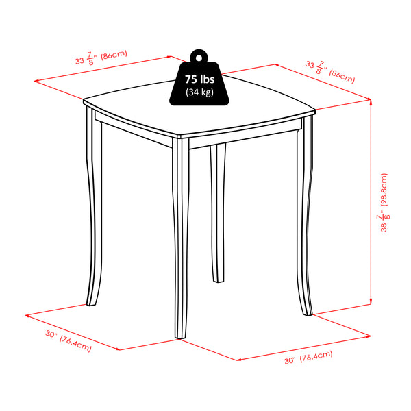 Winsome Wood Inglewood 3-piece High Table Set With Stylish V-back Bar Stools In Warm Walnut Finish - Elegant Design Walnut Solid Wood 94337-winsome-wood