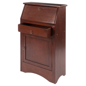 Winsome Wood Regalia Multifunctional Secretary Desk In Rich Walnut Finish - Stylish Storage For Home Office Spaces Walnut Solid ,Composite Wood 94339-winsome-wood