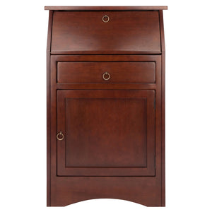 Winsome Wood Regalia Multifunctional Secretary Desk In Rich Walnut Finish - Stylish Storage For Home Office Spaces Walnut Solid ,Composite Wood 94339-winsome-wood