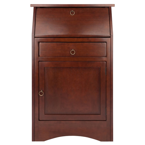 Winsome Wood Regalia Multifunctional Secretary Desk In Rich Walnut Finish - Stylish Storage For Home Office Spaces Walnut Solid ,Composite Wood 94339-winsome-wood