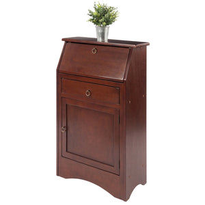 Winsome Wood Regalia Multifunctional Secretary Desk In Rich Walnut Finish - Stylish Storage For Home Office Spaces Walnut Solid ,Composite Wood 94339-winsome-wood