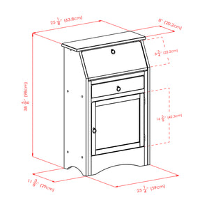 Winsome Wood Regalia Multifunctional Secretary Desk In Rich Walnut Finish - Stylish Storage For Home Office Spaces Walnut Solid ,Composite Wood 94339-winsome-wood