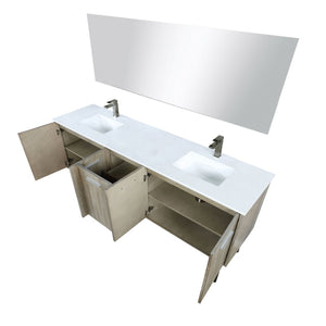 English Elm Rustic Acacia Double Bath Vanity Set With Cultured Marble Top, Gun Metal Faucet & 70" Mirror P1 B2731S01791-GIGA