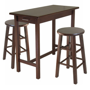 Winsome Wood Sally 3-piece Breakfast Table Set With 2 Stylish Stools In Rich Walnut - Perfect For Cozy Meals Walnut Solid ,Composite Wood 94342-winsome-wood