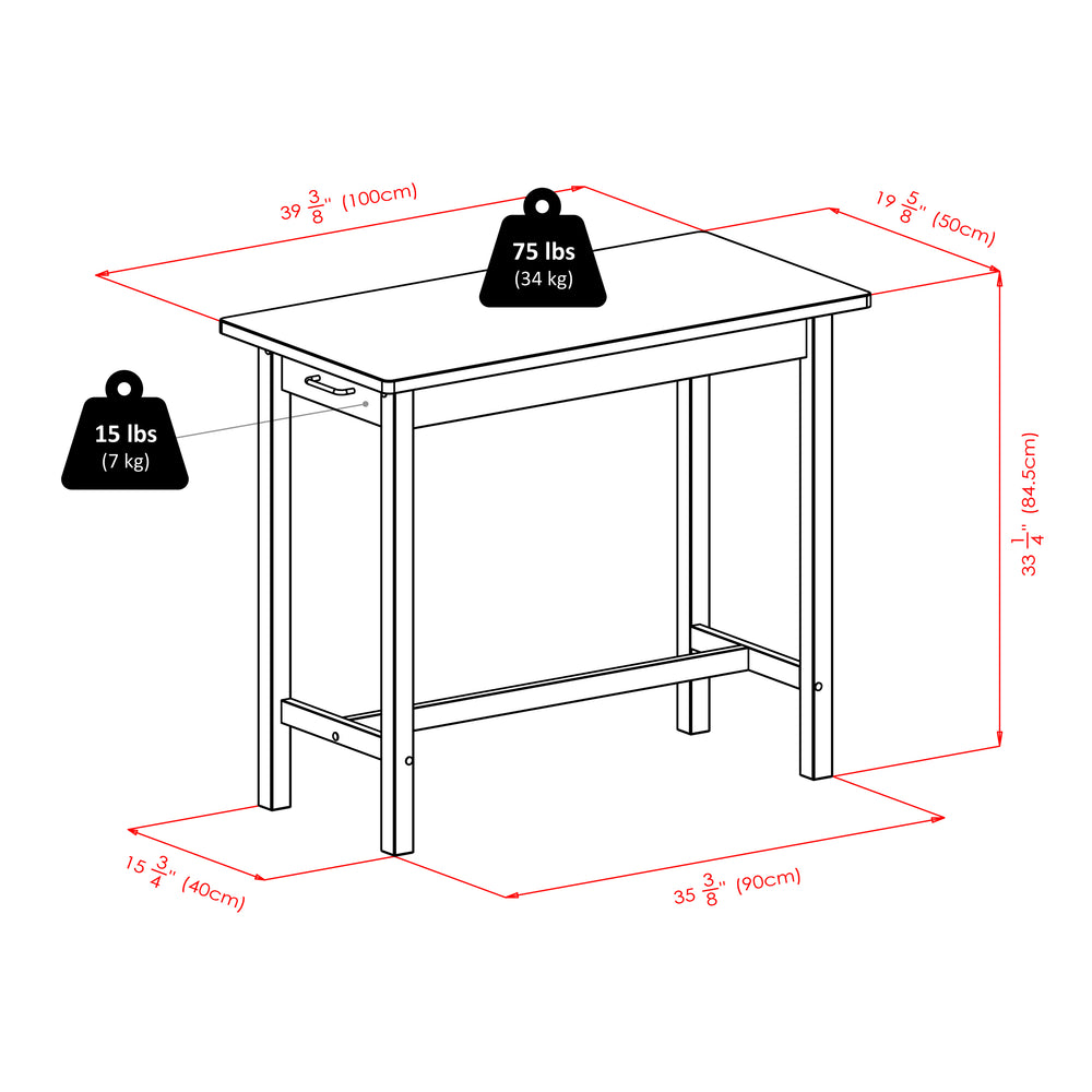Winsome Wood Sally 3-piece Kitchen Island Table Set With 2 Space-saving Saddle Seat Stools And Storage Drawers Walnut Solid ,Composite Wood 94344-winsome-wood