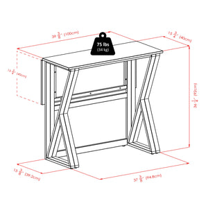 Winsome Wood Harrington 3-piece Drop Leaf Table Set With Cushioned Saddle Stools In Walnut For Stylish Gatherings Walnut Solid Wood 94345-winsome-wood