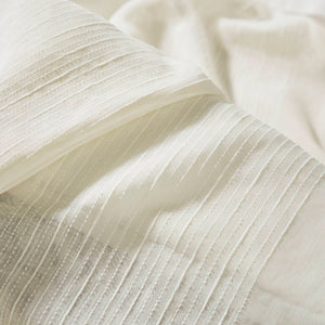 JLA Home Madison Park - Sheer Lightweight Shower Curtain Panel — Soft White Striped Texture, Light-Filtering, Machine-Washable Elegance Ivory MP70-8809