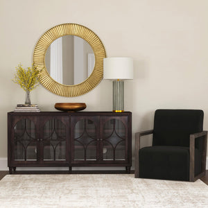 Basset Mirror Asher Modern Accent Chair - Oversized Velvet Seat With Durable Wood Frame & Timeless Design Gray Rustic Wood Frame 9435-lr-805