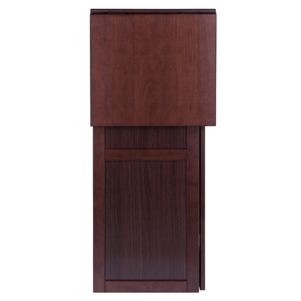 Winsome Wood Newport Expandable Wine Bar In Walnut - Stylish Space-saving Design For Entertaining & Storage Walnut Solid ,Composite Wood 94350-winsome-wood