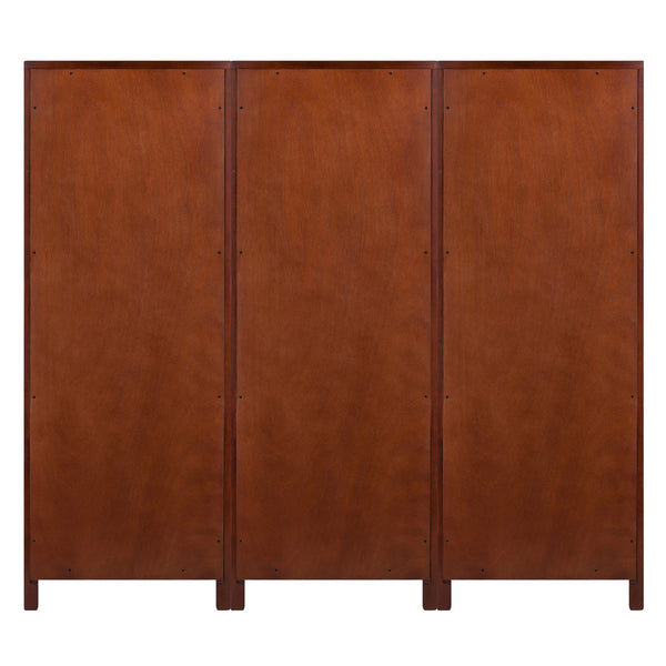 Winsome Wood Brooke 3-piece Modular Cupboard Set In Walnut - Stylish French Country Storage For Any Room Walnut Solid ,Composite Wood 94357-winsome-wood