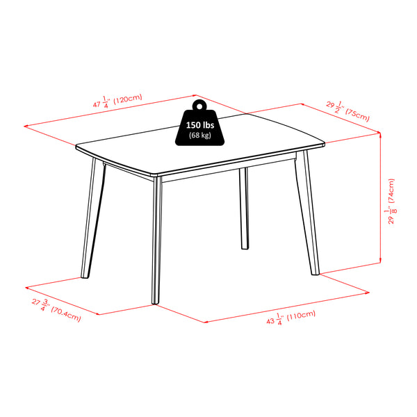 Winsome Wood Shaye 3-piece Dining Table Set With Stylish Slat-back Chairs In Walnut - Contemporary Comfort & Durability Walnut Solid Wood 94358-winsome-wood