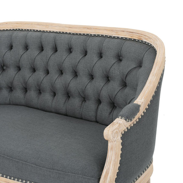 English Elm Chair Chesterfield Loveseat with Tufted Diamond Upholstery Nailhead Trim Birch Frame 60925.00