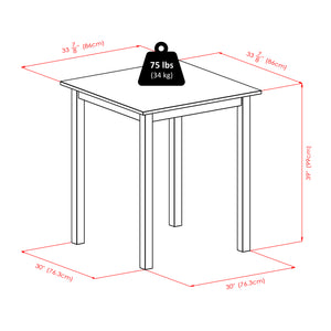 Winsome Wood Parkland 3-piece Dining Set With Ladder-back Bar Stools – Classic Walnut Design For Cozy Spaces Walnut Solid Wood 94359-winsome-wood