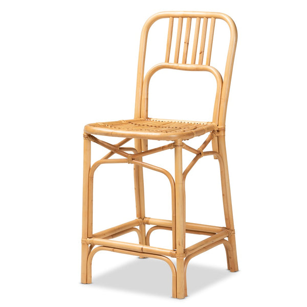 English Elm Modern Rattan Dining Chair Set of Two with Woven Back and Black Iron Base B2750P420426