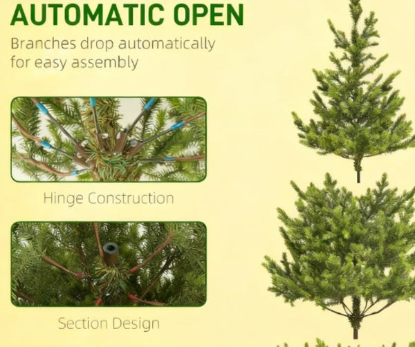 English Elm Christmas Sparse Cedar Tree with 2901 Pe Branch Tips and Sturdy Steel Base for Indoors T3971P419260