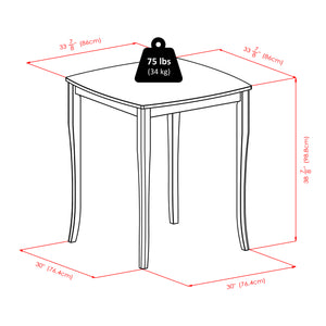 Winsome Wood Inglewood 3-piece High Table Set With Stylish Cushioned Bar Stools - Walnut Finish & Black Seating Walnut Solid Wood 94360-winsome-wood