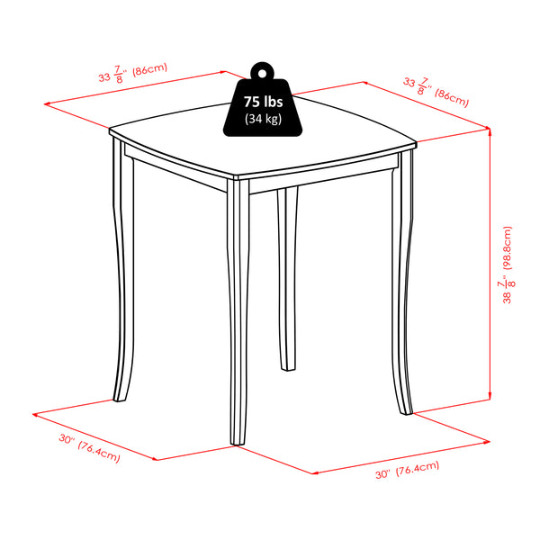 Winsome Wood Inglewood 3-piece High Table Set With Stylish Cushioned Bar Stools - Walnut Finish & Black Seating Walnut Solid Wood 94360-winsome-wood