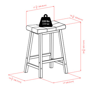 Winsome Wood Orlando 3-piece High Table Set With Cushion Saddle Stools – Stylish Walnut Finish For Dining & Work Walnut Solid ,Composite Wood 94362-winsome-wood