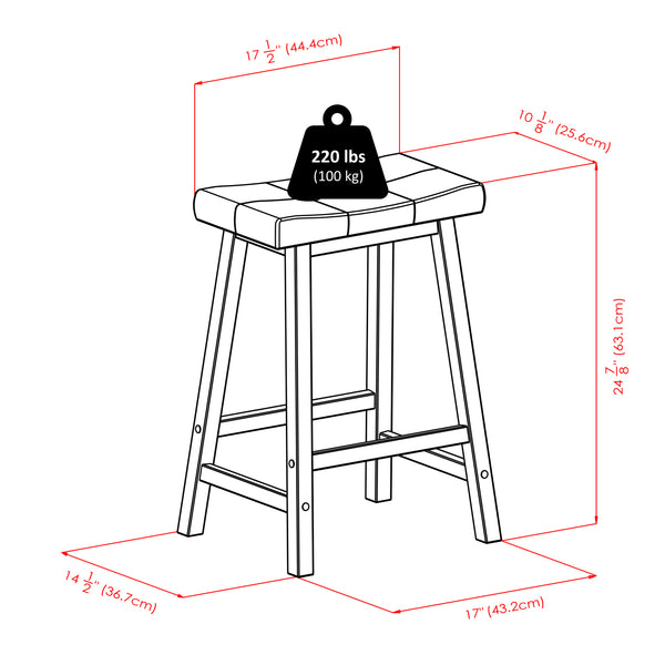 Winsome Wood Orlando 3-piece High Table Set With Cushion Saddle Stools – Stylish Walnut Finish For Dining & Work Walnut Solid ,Composite Wood 94362-winsome-wood