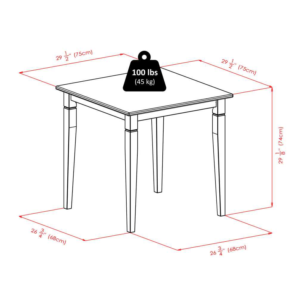 Winsome Wood Kingsgate 3-piece Dining Table Set With Ladder-back Chairs In Warm Walnut - Compact & Stylish Design Walnut Solid Wood 94363-winsome-wood