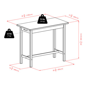 Winsome Wood Sally 3-piece Breakfast Table Set With Stylish V-back Stools, Durable Wood In Rich Walnut Finish Walnut Solid ,Composite Wood 94364-winsome-wood