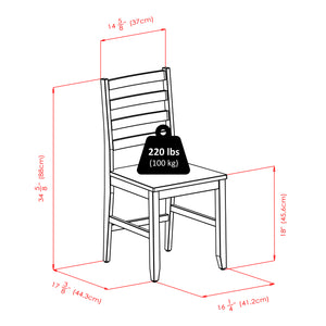 Winsome Wood Hamilton 3-piece Walnut Drop Leaf Dining Set With Stylish Ladder-back Chairs & Storage Drawer Walnut Solid ,Composite Wood 94366-winsome-wood