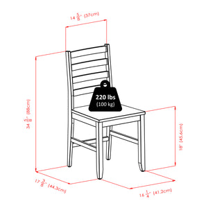 Winsome Wood Pulman 3-piece Expandable Dining Set With Ladder-back Chairs, Space-saving Walnut Design For 4 Guests Walnut Solid Wood 94367-winsome-wood