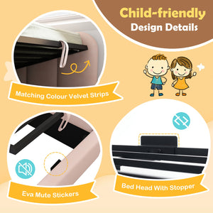 English Elm Upholstered Velvet Daybed with Hydraulic Storage & Metal Slatted Frame, Twin Sofa Bed, 300 lb Capacity Pink N736P333613P