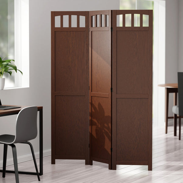 Winsome Wood William Folding Screen Divider - Stylish Walnut Privacy Solution For Home & Easy Storage Option Walnut Solid Wood 94370-winsome-wood