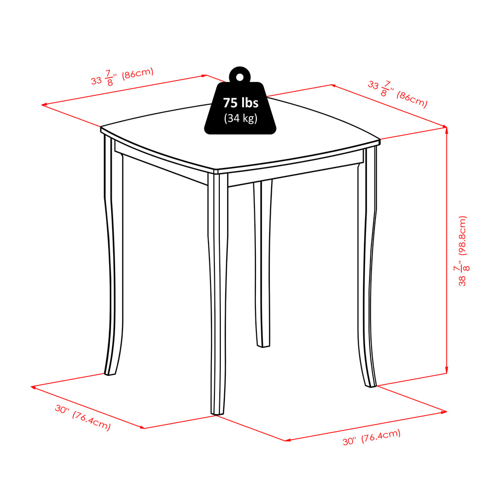Winsome Wood Inglewood 3-piece High Dining Set With Curved Table & Saddle Seat Stools In Elegant Walnut Finish Walnut Solid Wood 94380-winsome-wood