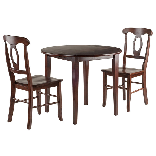 Winsome Wood Clayton 3-piece Drop Leaf Dining Set With Elegant Keyhole Chairs - Versatile Walnut Finish For Any Space Walnut Solid ,Composite Wood 94388-winsome-wood