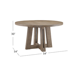 Basset Mirror Mcguire Dining Table - Rustic Modern Charm With Solid Mindi Wood, Unique Interlocking Beams, Natural Finish Gray Mindi Solids 9439-700b-t