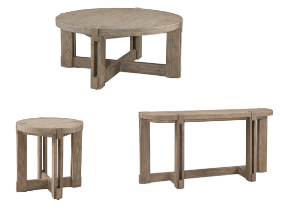 Basset Mirror Mcguire Console Table - Rustic Farmhouse Charm With Solid Mindi Wood & Distinctive Open Base Design Gray Mindi Solids 9439-lr-400