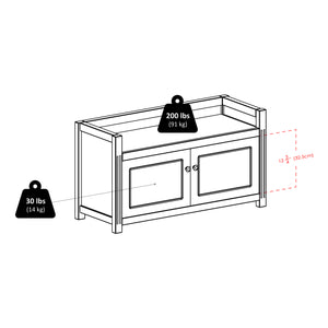 Winsome Wood Charleston Stylish 2-piece Storage Bench With Faux Leather Cushion - Walnut Finish & Hidden Storage Solutions Walnut Solid ,Composite Wood 94392-winsome-wood