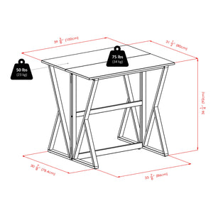 Winsome Wood Harrington 3-piece Drop Leaf High Table Set With Stylish Rush Seat Bar Stools In Elegant Walnut Finish Walnut Solid Wood 94393-winsome-wood