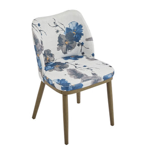 English Elm Dining Chair Set of 2 Mid-century Walnut Wood Frame Upholstered Seat and Back N771P237036Z