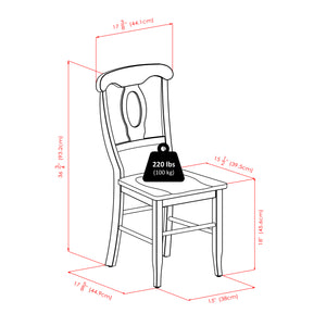 Winsome Wood Inglewood 3-piece Dining Table Set With Keyhole Chairs, Solid Wood, Elegant Walnut Finish, Farmhouse Charm Walnut Solid Wood 94398-winsome-wood