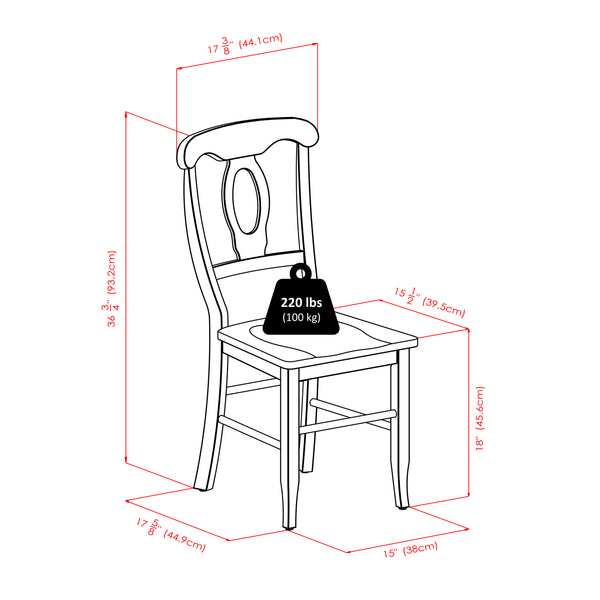 Winsome Wood Inglewood 3-piece Dining Table Set With Keyhole Chairs, Solid Wood, Elegant Walnut Finish, Farmhouse Charm Walnut Solid Wood 94398-winsome-wood