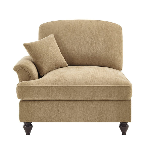 English Elm Sofa Cloud Style Chenille Upholstered with Sculpted Petal Arms and Spindle Legs W3041P332573