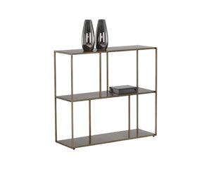 Sunpan Eiffel Low Bookcase - Stylish Iron Design with Anti-Tipping Kit for Modern Living and Office Spaces Medium - 34.75W x 12D x 31H