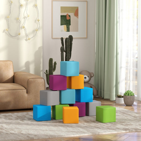 English Elm Soozier 12 Piece Foam Play Blocks Toddler Stacking Set for Creative Preschool Learning W2225P229245