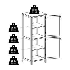 Winsome Wood Brooke 2-section Jelly Cupboard In Walnut - Elegant Farmhouse Storage For Kitchen & Dining Areas Walnut Solid ,Composite Wood 94401-winsome-wood